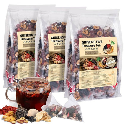 Ginseng Five Treasure Herbal Tea 25 tea bags Kuwait | شاي الجينسنغ بالكنوز الخمسة الكويت