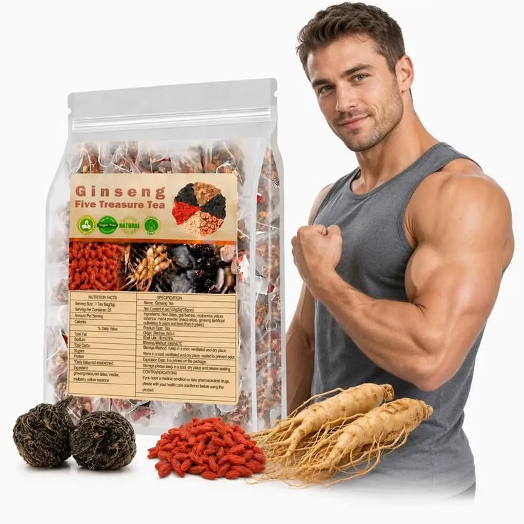 Cup of ginseng herbal tea | كوب شاي الجينسنغ بالأعشاب