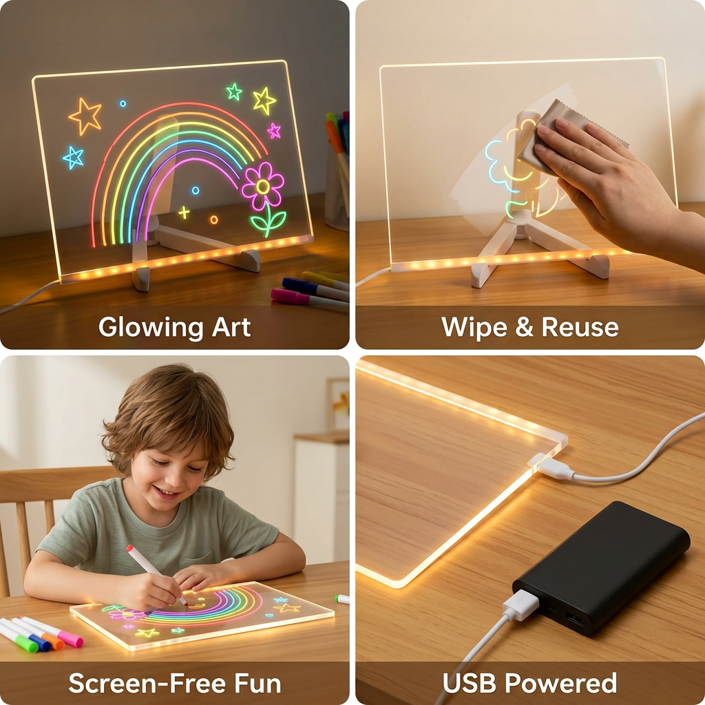 LED drawing board ke chaar benefits ka visual